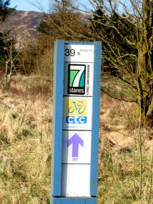 Seven Stanes cycle route sign