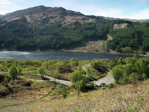 View of Bruce's Stone, Loch Trool and Mulldonoch from Eschoncan