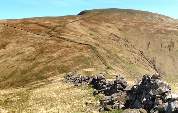 View from the top of Benyellary looking north over the Nieve of the Spit to the Merrick