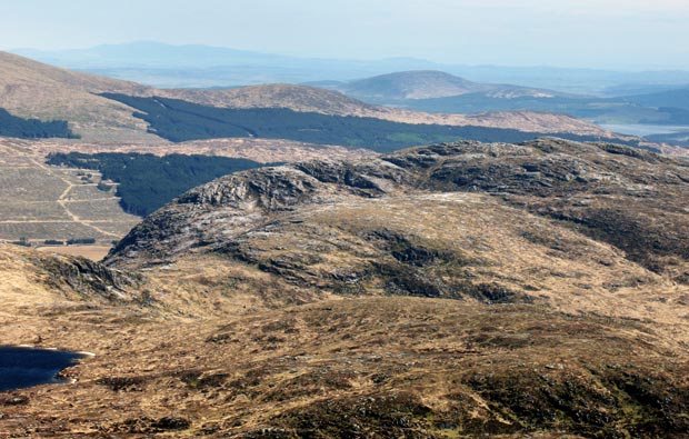 View of the Nick of the Dungeon, Craignaw, Little Millyea, Darrou, Cairnsmore of Dee and Criffel from the top of the Merrick