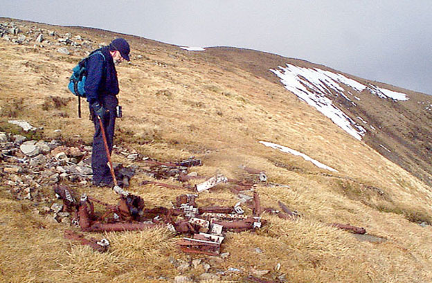 Aircraft crash site on the North Gairy of Corserine