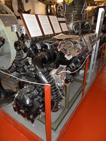Engine of the Spitfire called Blue Peter in Dumfries and Galloway Aviation Museum