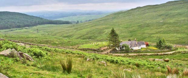 Clenrie house at the bottom of the Rig of Clenrie - where we leave the Southern Upland Way