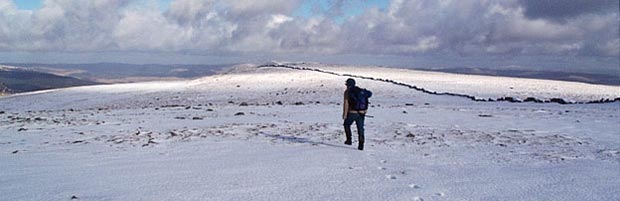 The flat approach to the top of Meikle Millyea