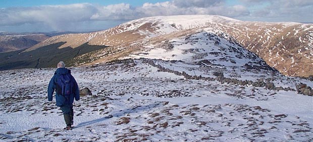 Starting to descend from Milldown heading for Millfire