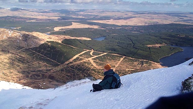 View over Loch Dungeon and Loch Minnoch from Millfire