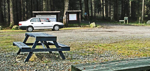 View of the parking area at Fore Bush