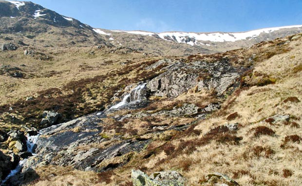 Cascades in the Folk Burn between North Gairy and Polmaddy Gairy