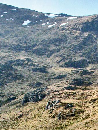 View of route up onto North Gairy - detail