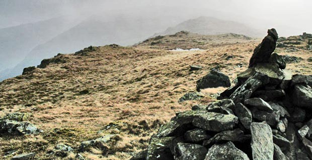 From the cairn on the top of Millfire looking south eastward towards Milldown and Meikle Millyea beyond