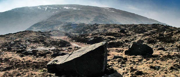 View looking back up to Meikle Millyea from Meikle Lump.