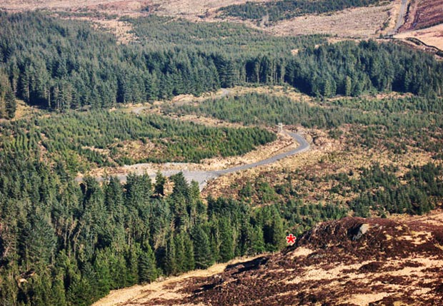 How to find the correct forest track from the bottom of Meikle Lump