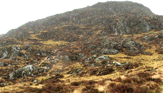 Rough terrain near the top of Millfire