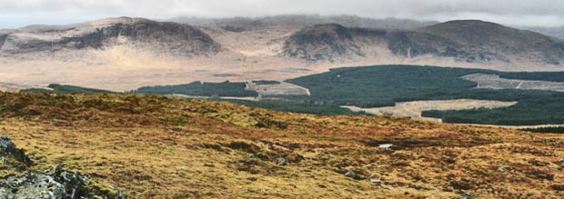 The Dungeon hills from the saddle between Millfire and Milldown