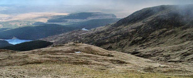 View along North Gairy as we start to descend from Polmaddy Gairy