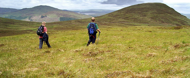 View of route ahead to Black Craig