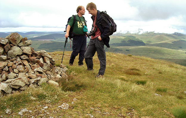 At the cairn on the top of Coran of Portmark looking east towards Cairnsmore of Carsphairn