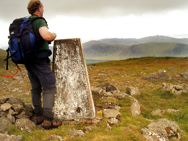 View towards the Dungeon hills and the Awful Hand from the trig point on Meaul