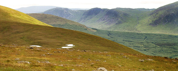 Looking SSE from Meaul towards the Minnigaff Hills