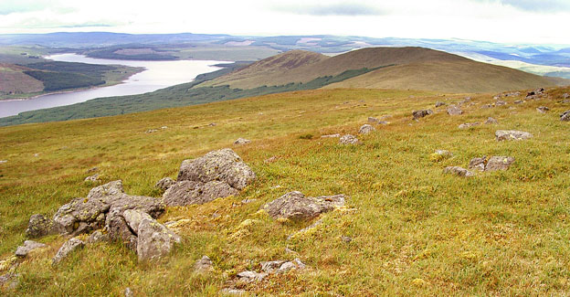 View from Meaul over the route we have come from Black Craig and Portmark