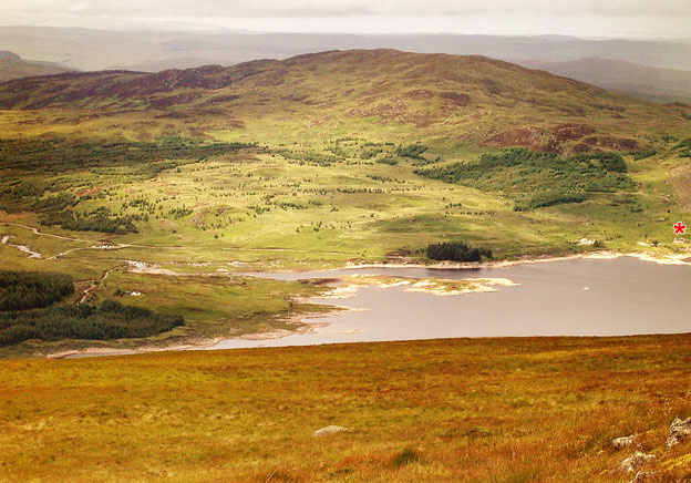 View from Meaul towards Loch Doon Castle
