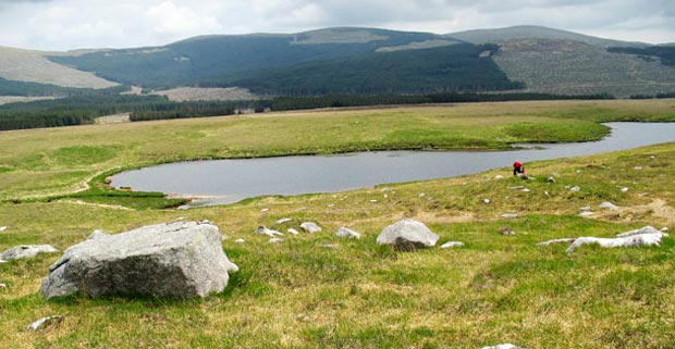 View back to Long Loch of the Dungeon at start of climb into the Nick of the Dungeon