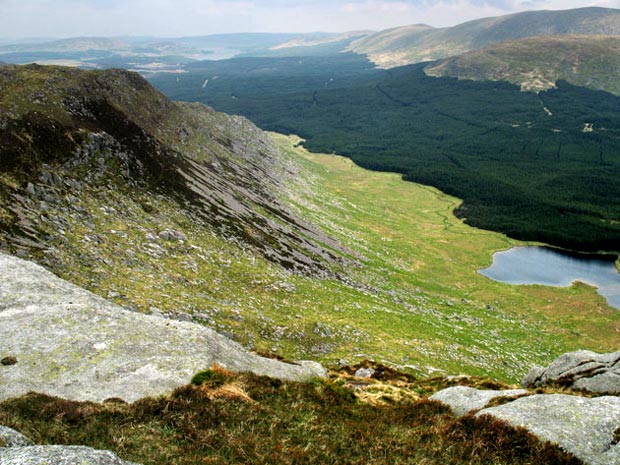 View looking north from Dungeon Hill over Dry Loch of the Dungeon to the Rhinns of Kells