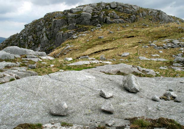 View back to Dungeon Hill from the ridge which runs north from it