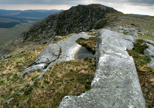 View back to Dungeon Hill from the ridge which runs north from it