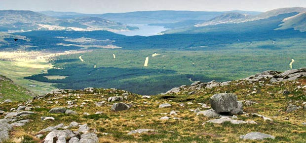 View looking north to Loch Doon from Dungeon Hill ridge