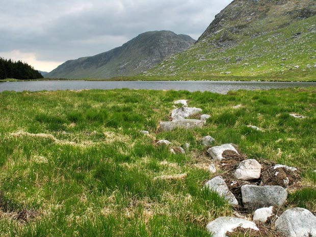 Looking across Dry Loch of the Dungeon towards Craignaw