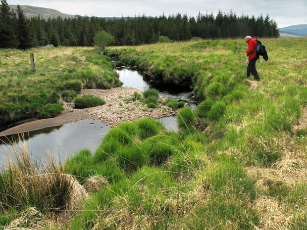 About to cross the Sauch Burn