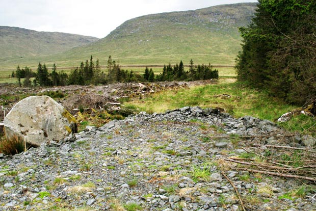 The Fire break we went down to get onto the Silver Flowe early in the day