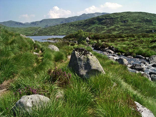 At the point where the Gairland Burn runs out of Loch Valley