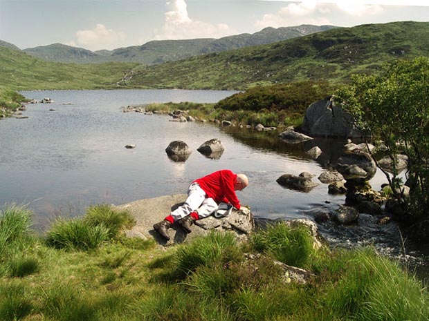 Gairland Burn running out of Loch Valley