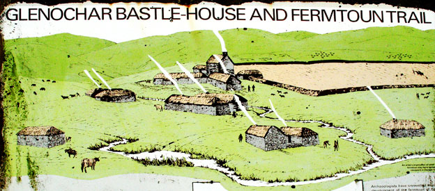 Illustration of what the Bastle House would have looked like