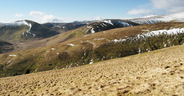 View across towards the later stages of the route