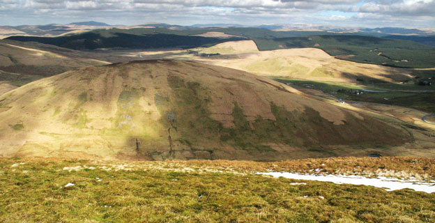 View over Doddin to the M74 corridor from Faugh