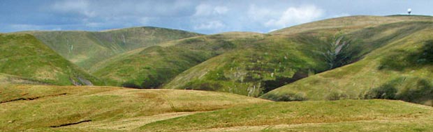 View of the Lowther hills from Caplaw Rig