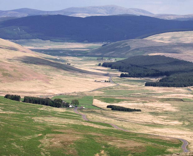 View towards the M74 and Culter Fell from Well Hill