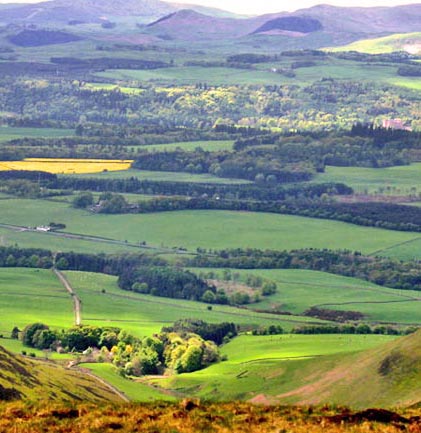 Detail showing Durisdeer village and Drumlanrig Castle