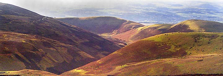 View from Nether Hill back over the route we have come up