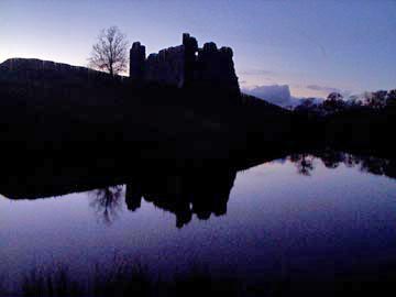 Morton castle evening light