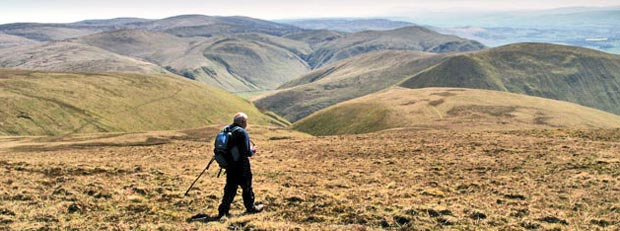 View of the route ahead from Lowther Hill to Wether Hill