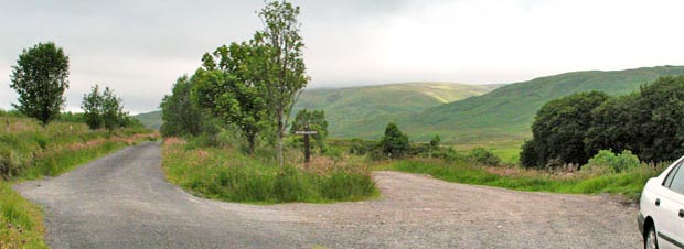 View of where the track goes down to Mitchellslacks