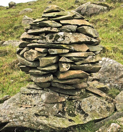 Cairn near the top of Queensberry