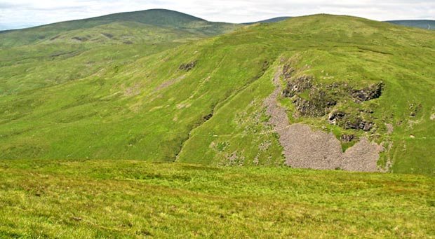 View of Earncraig from Penbreck with Gana Hill beyond
