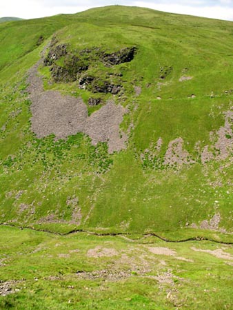 View showing descent from Penbreck and re-ascent to Eancraig