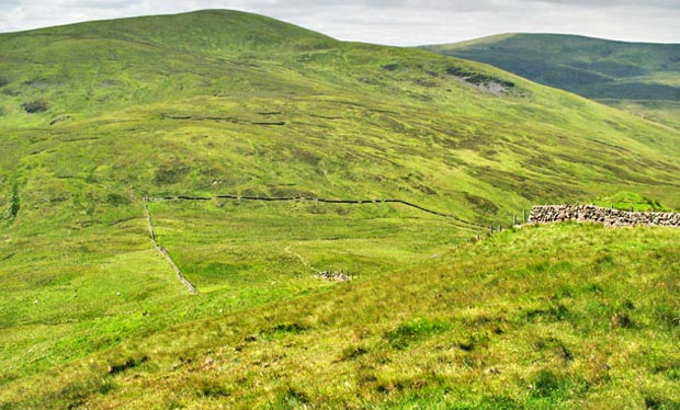 View heading westward towards Gana Hill from Earncraig