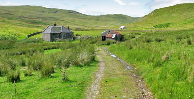 View from the second abandoned house looking back the way we have come